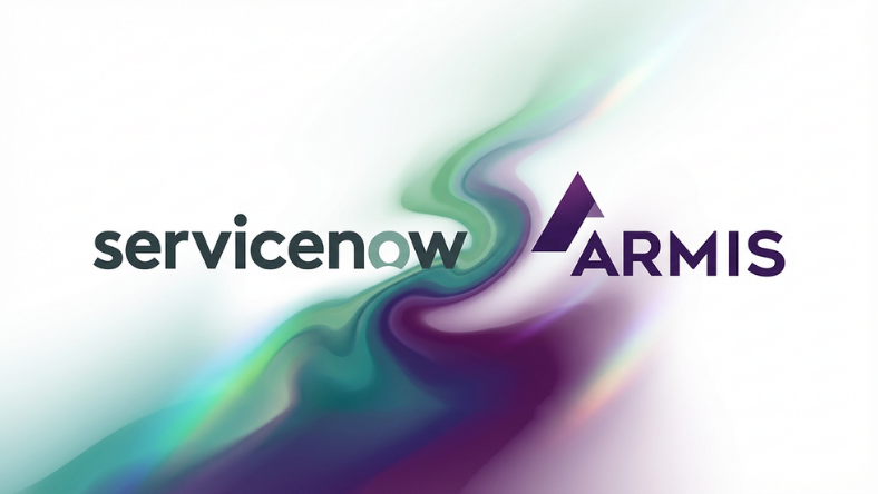 ServiceNow and Armis logos shown in a corporate partnership graphic